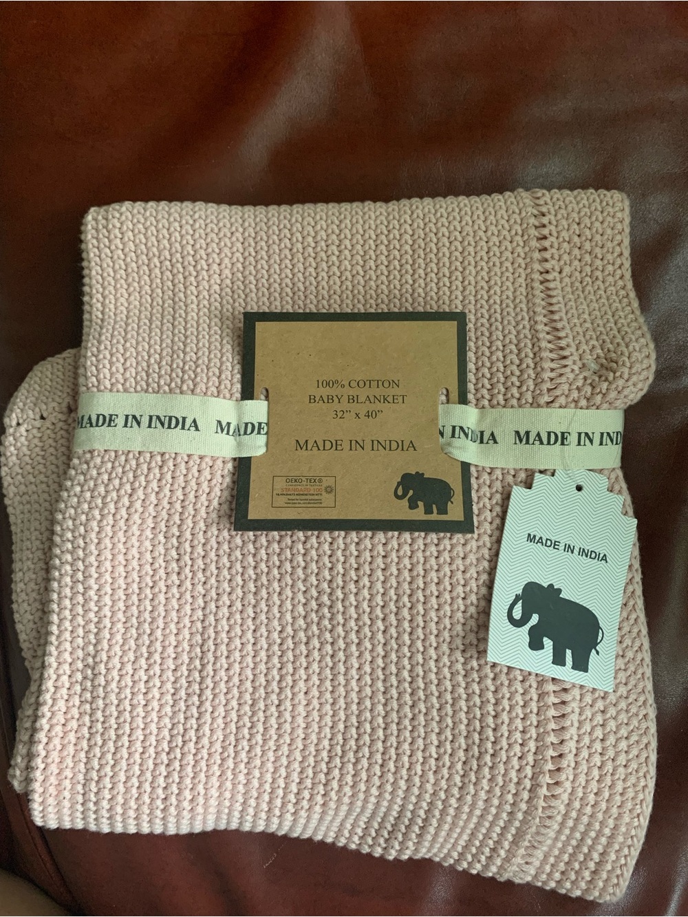 100% Cotton Baby Blanket - Blush Pink